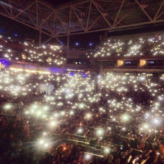 2014.02.20 - 31 Brisbane Australia, Rapture 2014 Suncorp Stadium Eminem Rosenberg - A sky full of lighters in Brisbane
