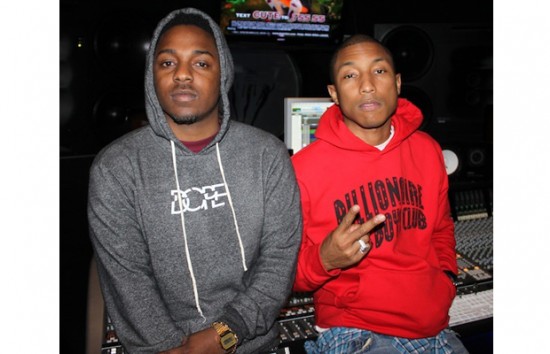 Kendrick Lamar studio pharrell jan 2012