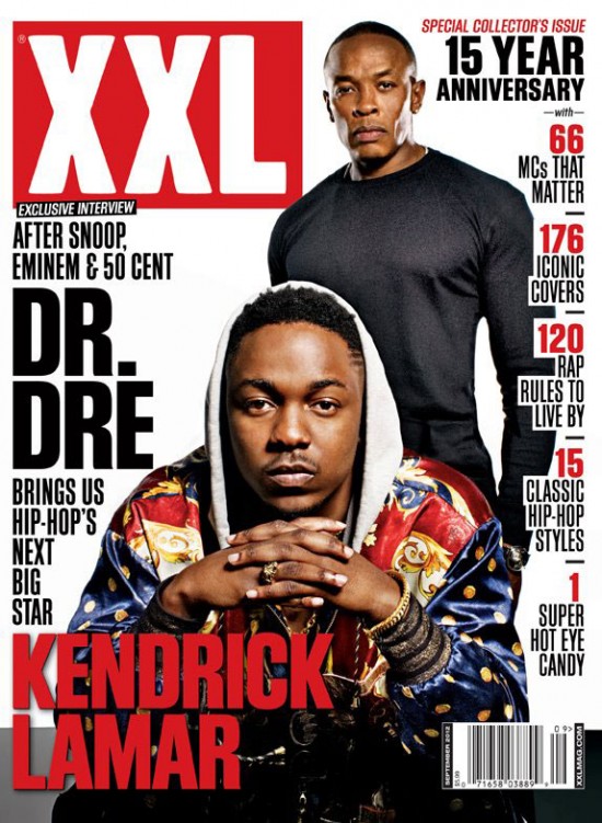 Kendrick Lamar и Dr. Dre на обложке журнала XXL