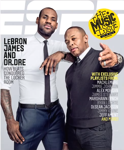 Dr. Dre и LeBron на обложке журнала «ESPN»