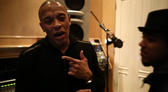 Dr. Dre and MC Promlem in Studio