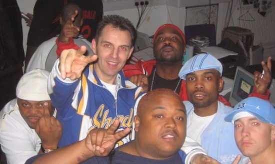 Eminem, Proof, D12 and Tim Westwood in 2004