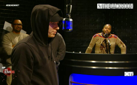 2013.11.06 - Eminem and Slaughterhouse - The Backroom Freestyle (Rap City BET 106 & Park)