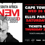 2013.11.19 — Eminem 2014 Rapture tour South Africa