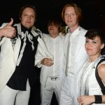 Arcade Fire backstage at the 2013 YouTube Music Awards, November 3, 2013 in New York City