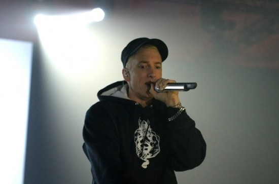 Eminem performs at the 2013 YouTube Music Awards, November 3, 2013 in New York City
