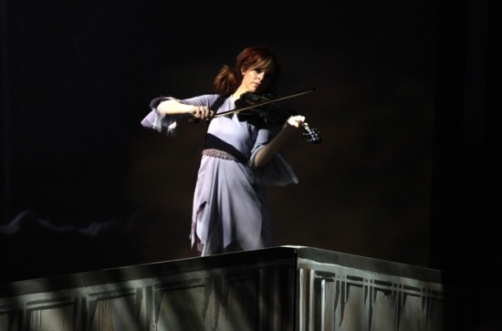 Lindsey Stirling performs at the 2013 YouTube Music Awards, November 3, 2013 in New York City