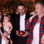 (L-R) Jason Schwartzman, Ryan Lewis & Macklemore present at the 2013 YouTube Music Awards, November 3, 2013 in New York City.