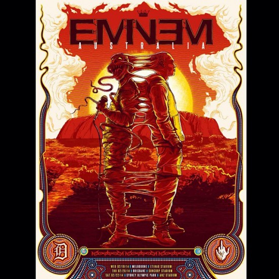 2014.02.13 - Australia Eminem Rapture 2014 Poster