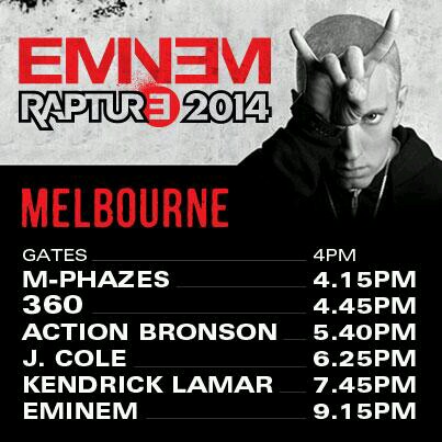 2014.02.19 - 01 Rapture 2014 Eminem Австралия Мельбурн