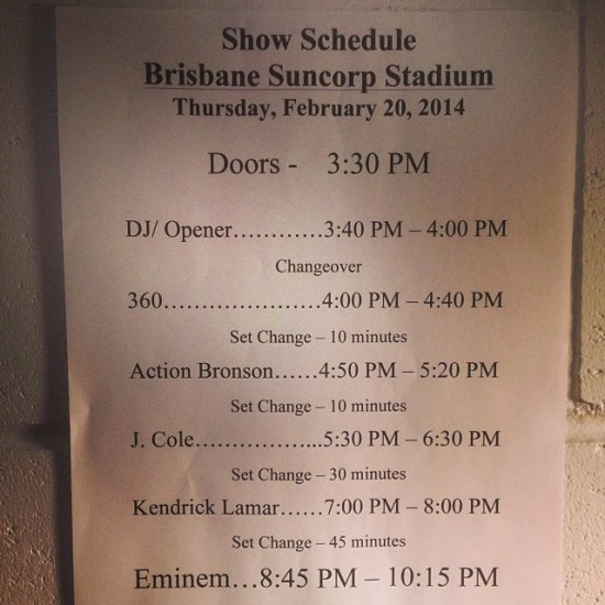2014.02.20 - 00 Eminem Rapture 2014 Brisbone - Paul Rosenberg Hello, Brisbane!