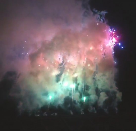 Brisbane Australia, Rapture 2014 Suncorp Stadium - Fireworks at Eminem!