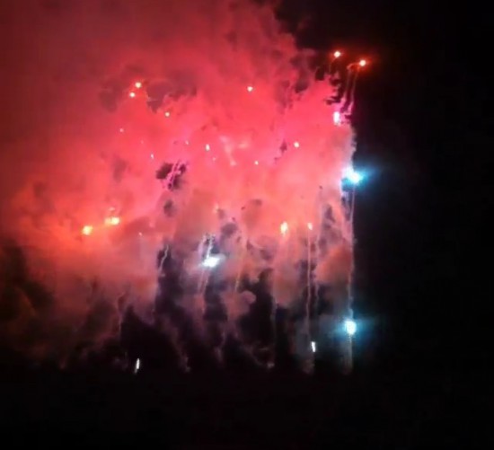 Brisbane Australia, Rapture 2014 Suncorp Stadium - Fireworks at Eminem!