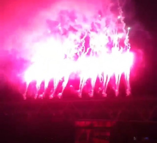 Brisbane Australia, Rapture 2014 Suncorp Stadium - Fireworks at Eminem!