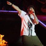 READING, UNITED KINGDOM — AUGUST 24: Eminem performs on stage on Day 2 of Reading Festival 2013 at Richfield Avenue on August 24, 2013 in Reading, England. (Photo by Joseph Okpako/Redferns via Getty Images)