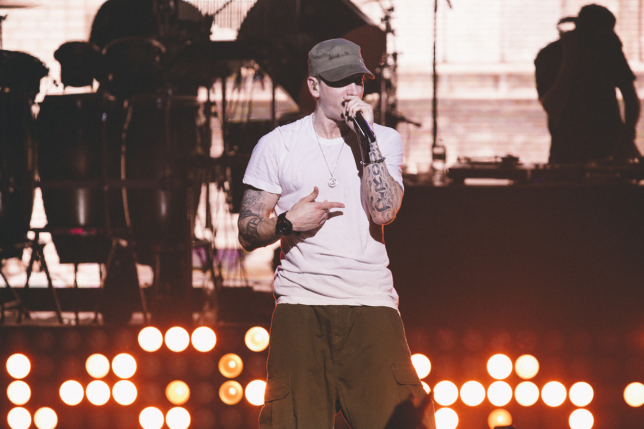 Jeremy Deputat 2013.08.09 - Eminem went hard at G-Shock’s 30th anniversary Shock the World in New York City the other night.