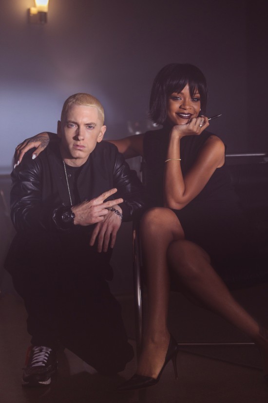 Jeremy Deputat 2013.11.21 - I captured this photo of Eminem & Rihanna on the set of The Monster the other day in Detroit