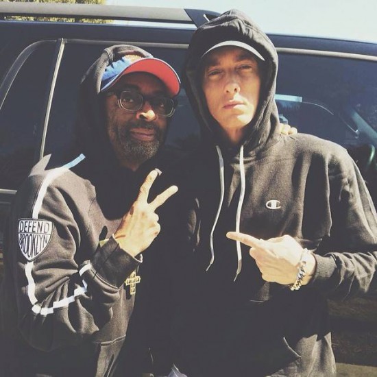 2014.04.06 - Eminem Spike came out to The D for the Headlights video... Coming soon