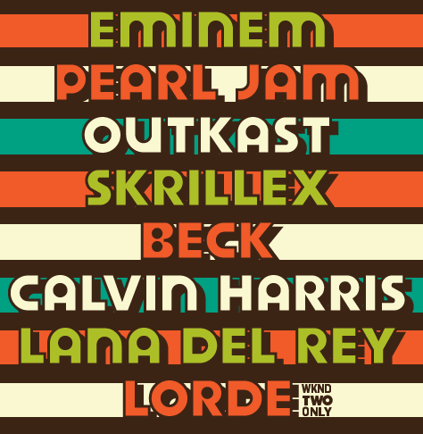 Eminem lineup at Austin City Limits Music Festival 2014