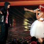 Rihanna and Eminem at the 2010 MTV VMAs