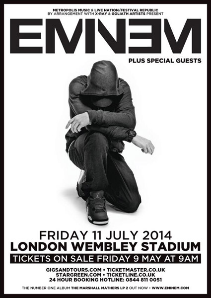 Eminem анонсировал выступление в Лондоне
