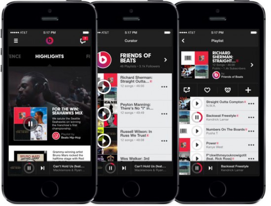 Приложение Beats Music на телефоне Apple iPhone