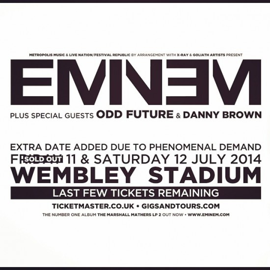 2014.06.13 - Eminem and Danny Brown live at London Wembley Stadium 2014