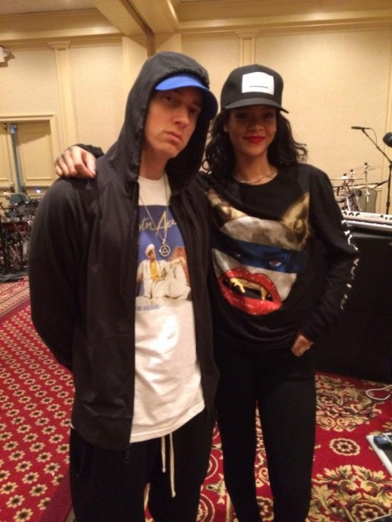 2014.07.30 - Eminem и Rihanna на репетиции The Monster Tour