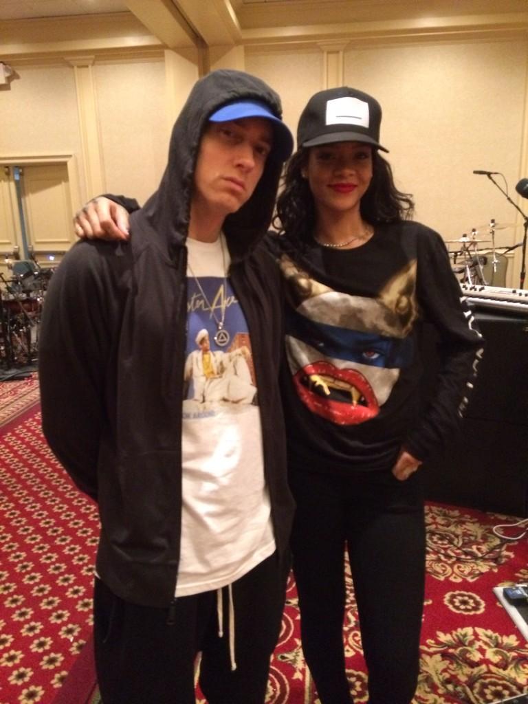 2014.07.30 - Eminem и Rihanna на репетиции The Monster Tour