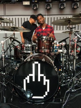 Eminem We got Devin a new drum head! Get the 'Country Club Rejects' polo featuring the 8-Bit Middle Finger here before they're gone for good