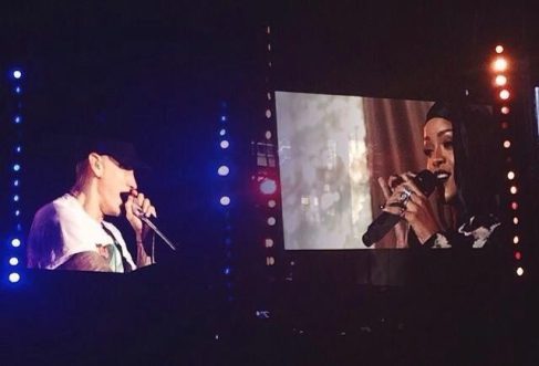 Eminem и Rihanna выступили на фестивале Lollapalooza 2014 (Grant Park, Chicago, Illinois) August 1, 2014.