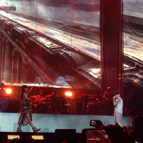 Eminem и Rihanna выступили на фестивале Lollapalooza 2014 (Grant Park, Chicago, Illinois) August 1, 2014.