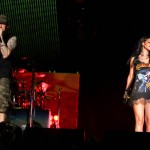 Eminem and Rihanna at The Monster Tour (Rose Bowl 7 aug 2014) 04