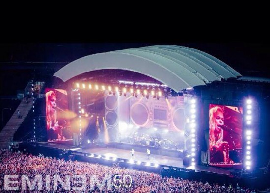 Sky Heavens perfoming “Monster” at the Wembley Stadium