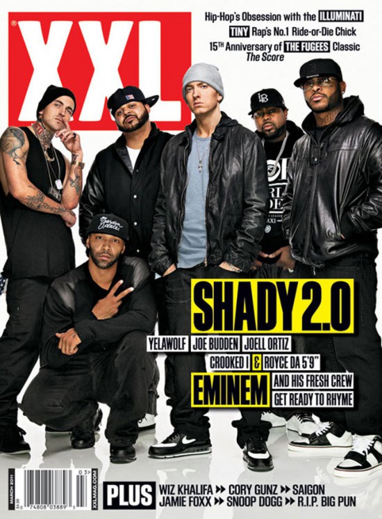 Eminem, Slaughterhouse и Yelawolf на обложке журнала XXL (март 2011)