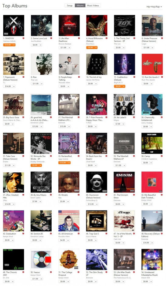 2014.11.05 - ShadyXV iTunes TopAlbums