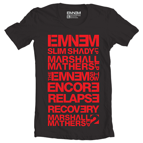 Eminem DISCOGRAPHY T-SHIRT