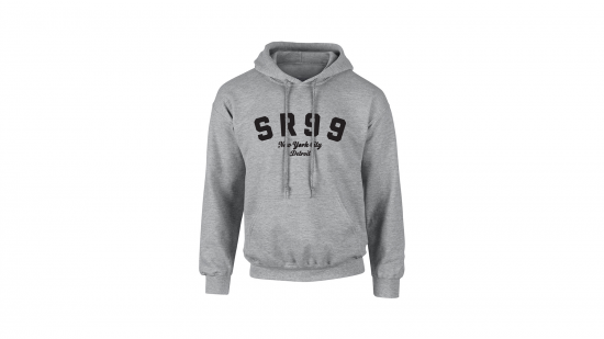 SR99 Hoodie - Black on Heather Gray