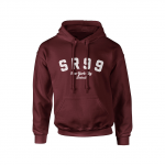 SR99 Hoodie — White on Maroon