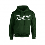 Trust Us Hoodie – White on Green