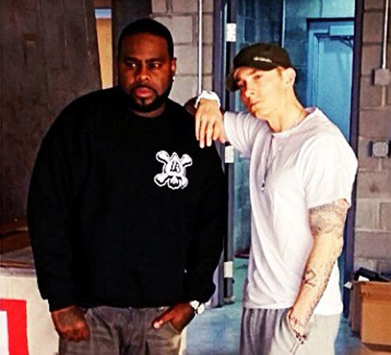 2014.05.15 - Eminem woth Crooked I at Studio (Detroit) 4