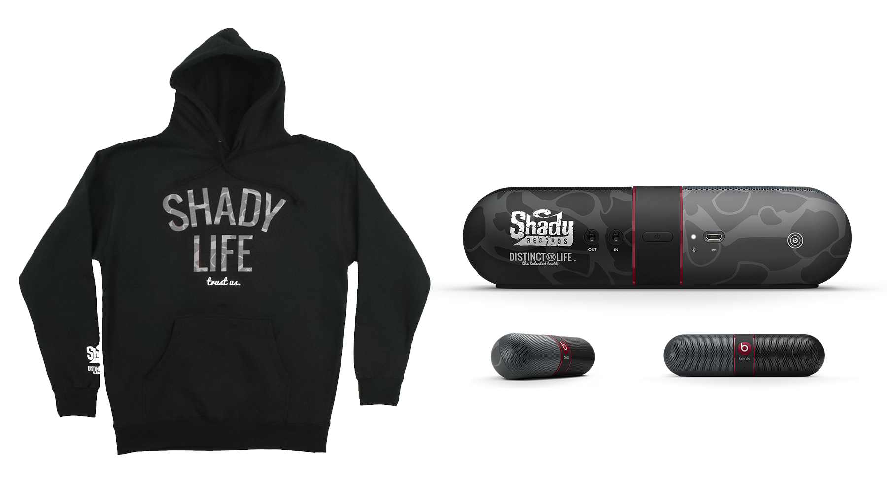 Shady Records x Beats by Dre x Distinct Life Grey Hoodie Capsule www.Eminem.pro