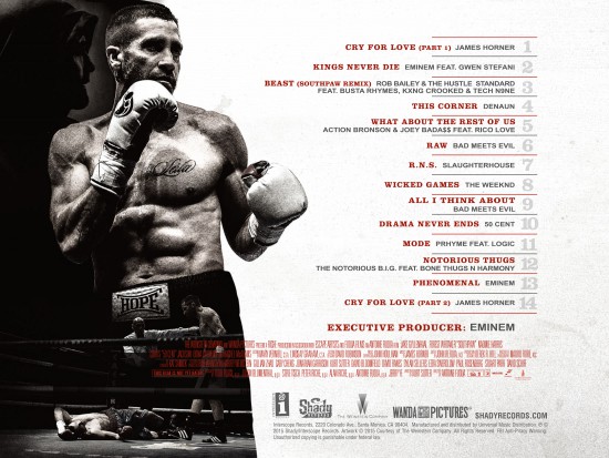 Official Tracklist for Southpaw