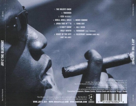 jay_z_-_the_blueprint_(2001)-back Мятежно-написанный «Renagade» на обратной стороне The Blueprint.