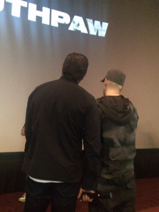 Eminem and Jake Gyllenhaal surprise at Southpaw screening in Livonia