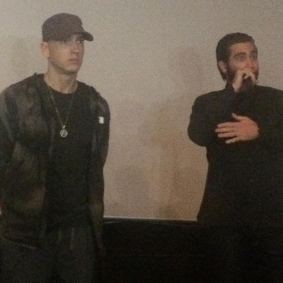 Eminem and Jake Gyllenhaal surprise at Southpaw screening in Livonia