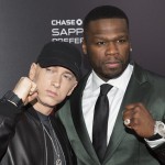 Эминем и Кёртис ‘50 Cent’ Джексон на премьере фильма “Левша” в Нью-Йорке, 21 июля 2015