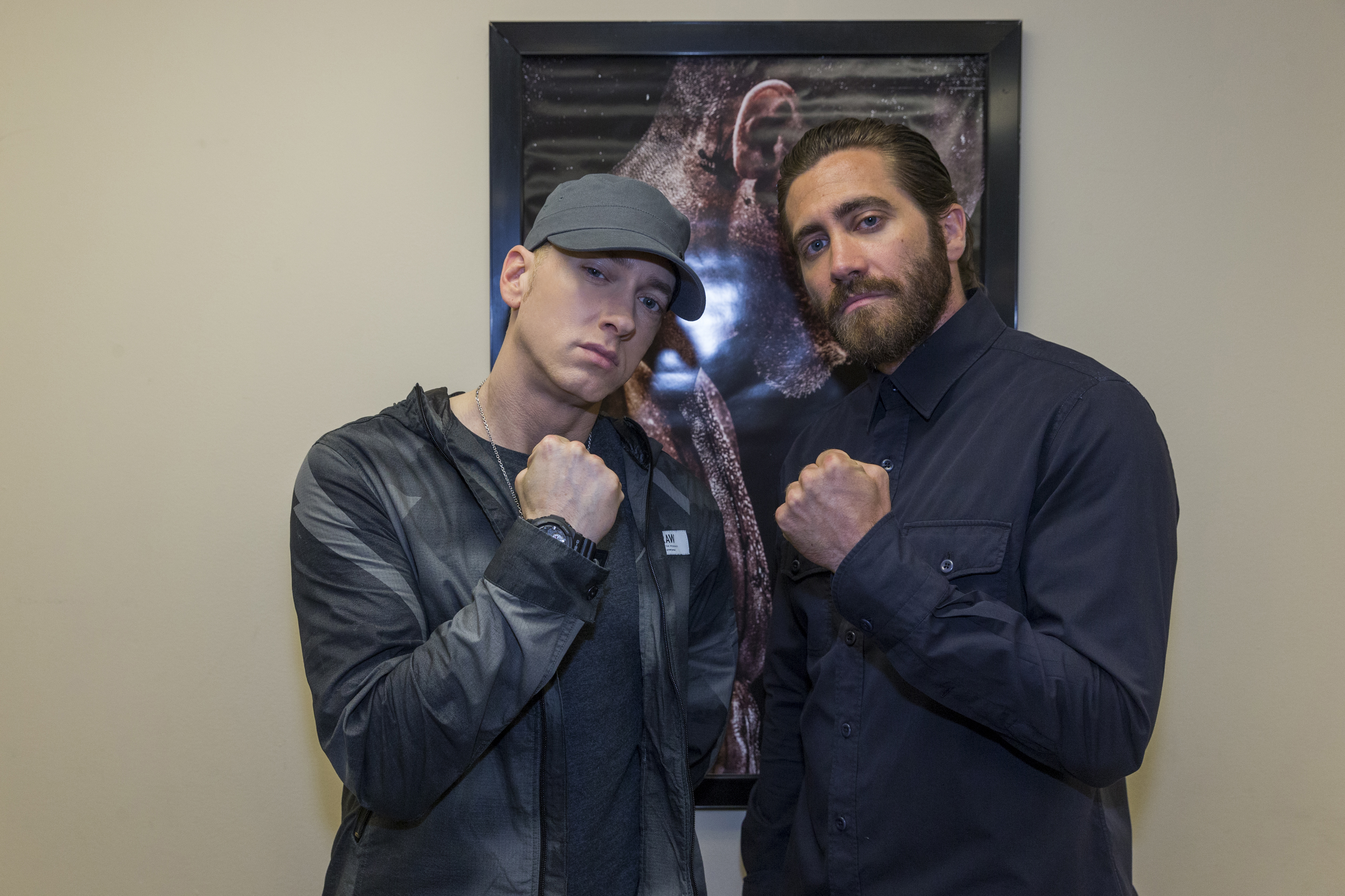 Eminem and Jake Gyllenhaal SOUTHPAW-DETROIT-5402