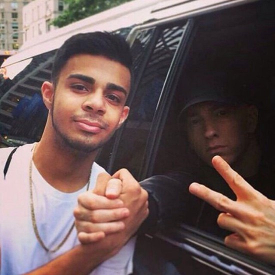 Eminem and fan Southpaw in New York July 21, 2015