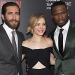 Jake Gyllenhaal, Rachel McAdams and Curtis ‘50 Cent’ Jackson attend the premiere of Southpaw in New York July 21, 2015